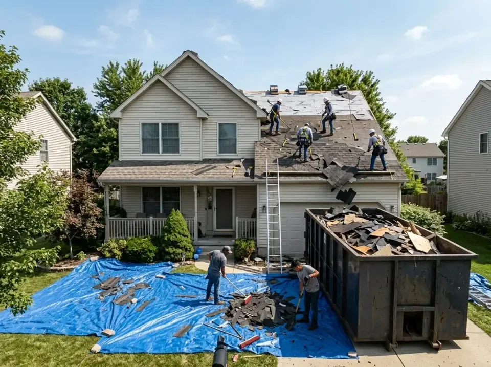 roof-replacement-debris-remova-004 — frequently asked questions, Cheapest Dumpster Rentals in Jerseyville, IL